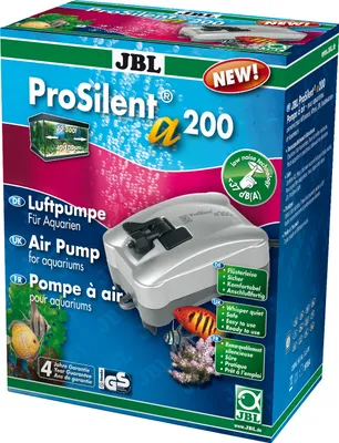 Produktbild von Luftpumpe JBL ProSilent a200 Aquarium Belüfter, Durchlüfter für Süß- und Meerwasser-Aquarien von 50 - 300 l