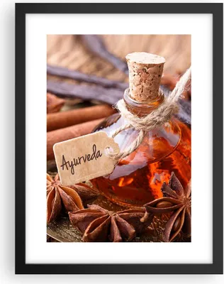Produktbild von Gerahmtes Poster - Schwarzer Rahmen - Ayurwenda Anis Vanille - 30x40 cm - Wand Bild - Wanddeko - Wandbilder - Kunstposter - Wandposter - Bilderrahmen - Bilder - Kunstdruck - Wandbild - P2BPA30x40-4182