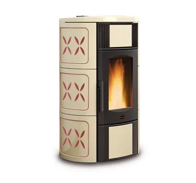 Produktbild von Extraflame Iside Idro H15 Wasserführender Pelletofen Majolika Amethyst