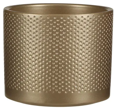 Produktbild von Era Topf rund Gold Relief H13 x D15 cm Stein Innentopf Mica Decorations