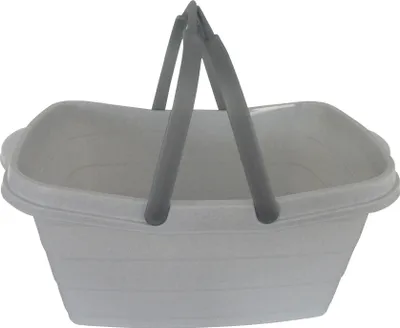 Produktbild von EUROHOME Transportwanne, 60x37x28 cm, mit Henkel, Kunststoff, Granit, robust, platzsparend, abwaschbar
