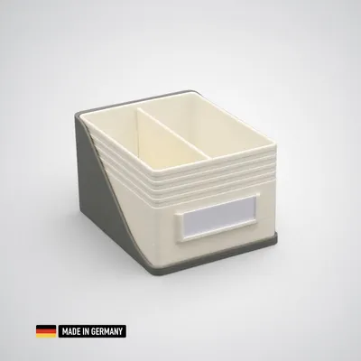 Produktbild von Sortierbox System für IKEA Skadis Lochwand mit Halterung Ablagen Organizer Weiß