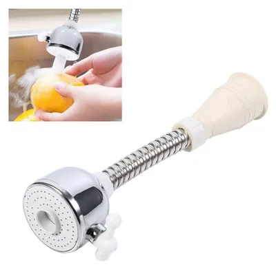 Imagen del producto de Grifo ajustable que ahorra agua | Cabezal de ducha giratorio de 360° | Accesorio para fregadero