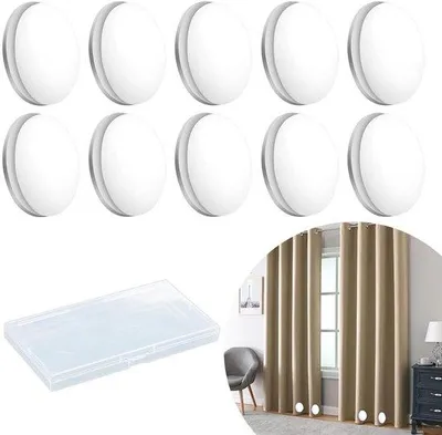 Immagine prodotto di Pesi magnetici per tenda da doccia, 10 pezzi, magnetici, rotondi, bianchi, 4 cm