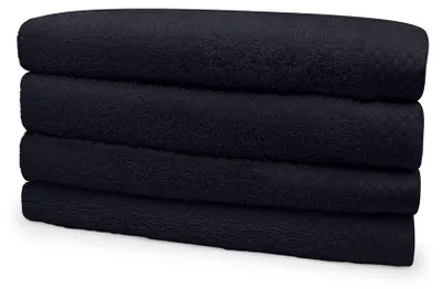 Produktbild von Eleganzzz Frottee-Handtuch 50x100cm – Schwarz  – 50x100  – 100% Baumwolle – saugstark