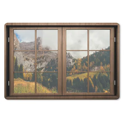 Produktbild von MuchoWow® Mauspad Mousepad Aussicht - Berg - Baum 27x18 cm - Mousepads - Maus Mat - Pad - Mausunterlage - Büroartikel - Desk Matten