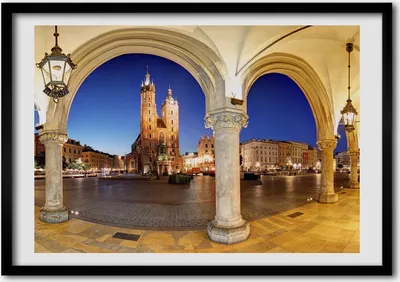Produktbild von Bild - Bilderrahmen - 100 cm x 70 cm - MDF - Rahmen - Foto - Wandkunst Krakau, Polen