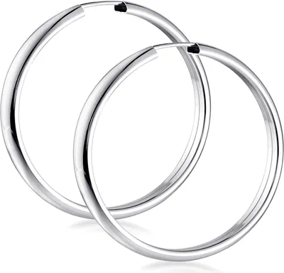 Produktbild von MATERIA 925 Silber Creolen Ohrringe Ringe 4mm breit - 40mm Silbercreolen für Damen Mädchen  SO-131