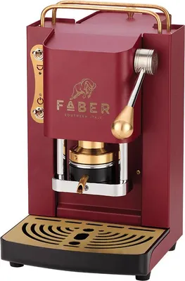 Produktbild von Faber Italia Mini Deluxe automatische/manuelle Kaffeepadmaschine 1.3L kirschrot