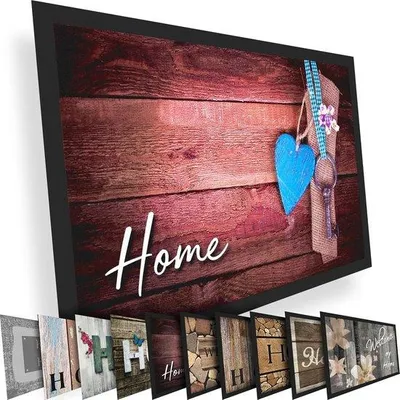 Produktbild von Famanu Türmatte 3 Designs - 40 x 60 cm, Schmutzmatte für Innen und Außen, rutschfest