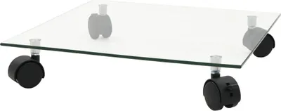 Produktbild von vidaXL Pflanzenständer mit Rollen 2 Stück Hartglas 35x35 cm Quadrat