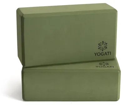 Productafbeelding van Yogablok - Set van 2 - EVA-schuim - Groen - Antislip