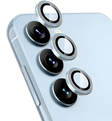 Produktbild von Für Samsung Galaxy A15 Aluminium Ring Kamera + H9 Tempered Hart Glas Blau