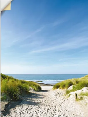 Produktbild von ARTland Wandbild, selbstklebend Strand mit Sanddünen und Weg zur See Größe: 45x60 cm