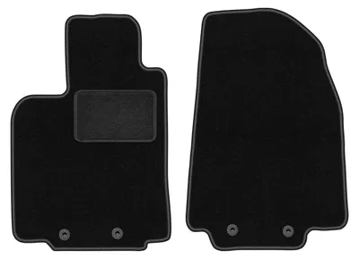 Produktbild von Velours-Fußmatten Vorne passend für Mazda CX-9 I (SUV, Bj. 2006-2015) –  schwarz, passgenau, mit Befestigungen set 2 Stk. - STANDARD
