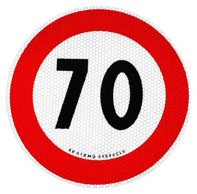 Produktbild von 4R Quattroerre.it 1545/70 Selbstklebende Geschwindigkeitsbegrenzung 70 km/h, EU