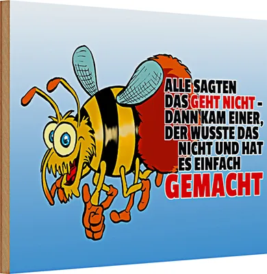 Produktbild von Holzschild Spruch 30x20cm Alle sagten das geht nicht