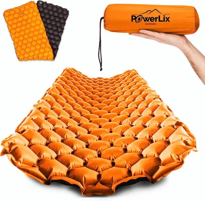 Produktbild von POWERLIX Isomatte Camping Outdoor Luftmatratze Ultraleichte Aufblasbare Orange