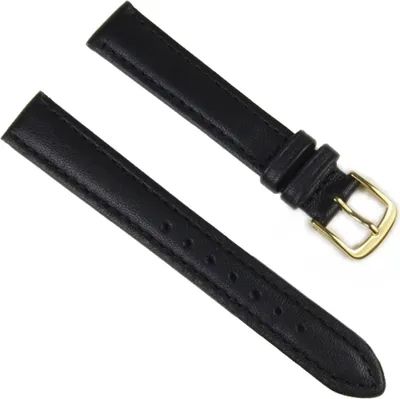 Produktbild von Eulit Taurus Ersatzband Uhrenarmband Leder Taurus schwarz 16mm