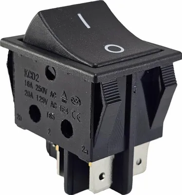Obrázok produktu pre Kolískový spínač TASTER 4-pin OFF/ON nezapadá, vhodný ako náhrada pre kosačku na trávu