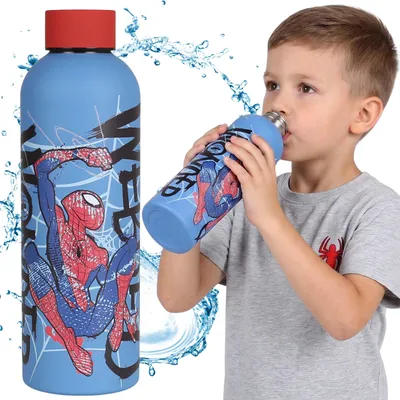 Produktbild von MARVEL Spider-Man Edelstahl-Trinkflasche, Trinkflasche für Kinder 800 ml