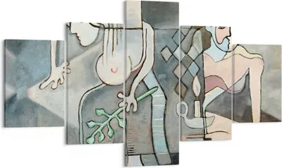 Produktbild von Bild auf Leinwand - Leinwandbild - Abstraktion modern - 125x70cm - Wand Bild - Wanddeko - Leinwanddruck - Bilder - Kunstdruck - Wanddekoration - Leinwand bilder - Wandkunst - EA125x70-3740
