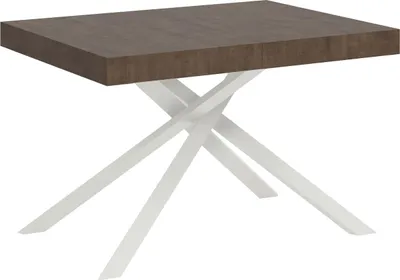 Immagine prodotto di ITYHOME - Tavolo allungabile 130/234x90 cm Karida noce gambe bianche