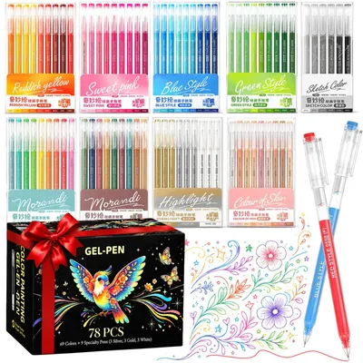 Obrázek produktu pro Sada fixů, 78 kusů, 69 barev, pro kreativní kreslení a psaní do deníku