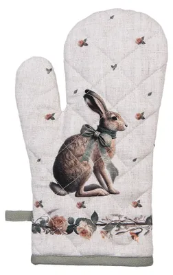Produktbild von Clayre & Eef Ofenhandschuh 18x30 cm Beige Baumwolle