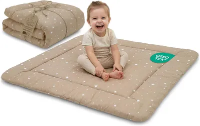 Produktbild von Spielmatte, faltbar, waschbar, weich, stoßdämpfend, doppelseitig, für Kinderzimmer