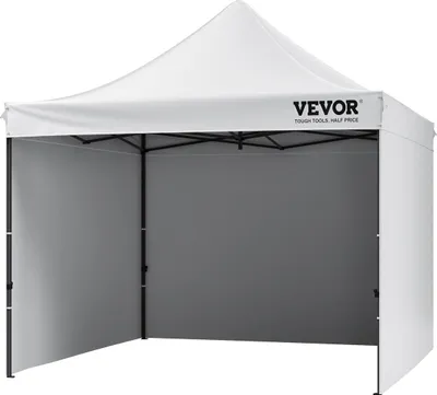 Zdjęcie produktu dla Namiot typu pop-up z baldachimem Namiot ogrodowy 304,8 x 304,8 cm z ściankami bocznymi i torbą Biały