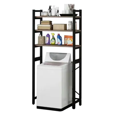Produktbild von 1 Set Toiletten-Aufbewahrungsregal, freistehend, mehrschichtig, platzsparend, Badezimmer-Kleinigkeiten, Kleinigkeiten-Organizer, Haushaltswaren
