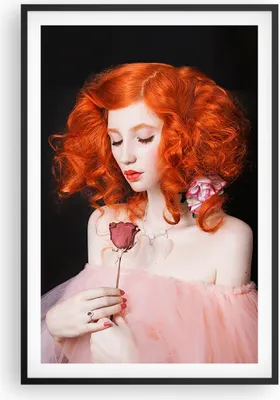 Produktbild von Gerahmtes Poster - Schwarzer Rahmen - Erz Frau Rose - 61x91,5 cm - Wand Bild - Wanddeko - Wandbilder - Kunstposter - Wandposter - Bilderrahmen - Bilder - Kunstdruck - Wanddekoration - P2BPA61x91-4369