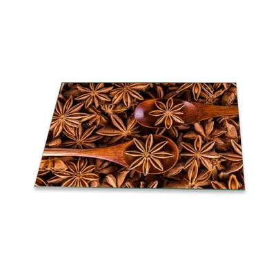 Produktbild von Herdabdeckplatte Glaskeramik 1 Teilig 80x52 Gewürze Braun Abdeckung Glas Spritzschutz