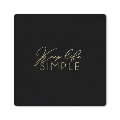 Produktbild von MuchoWow® Mauspad Mousepad Zitate - Leben - Gold - Schwarz 30x30 cm - Mousepads - Maus Mat - Pad - Mausunterlage - Gaming