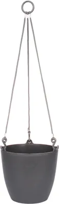 Image de Lot de 4 pots suspendus Ariella, couleur anthracite, diamètre 18 cm