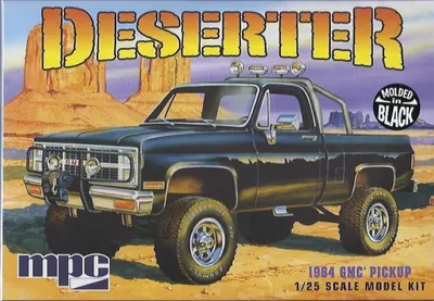 Produktbild von MPC 848 GMC Pick Up Truck Deserter 1984 schwarz Kunststoffbausatz 1:25