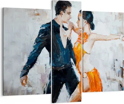 Produktbild von Bild auf Leinwand - Leinwandbild - tanzen sie - 95x80cm - Wand Bild - Wanddeko - Wandbilder - Leinwanddruck - Bilder - Kunstdruck - Wanddekoration - Leinwand bilder - Wandkunst - CB95x80-3772