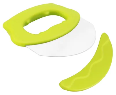 Pizzaschneider aus Edelstahl, scharf, ergonomischer Griff, grün