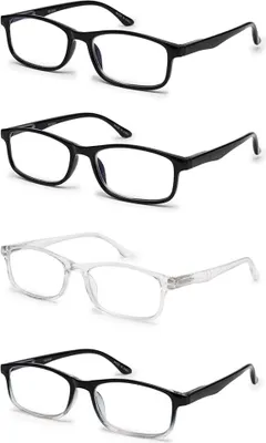Produktbild von Blaulichtfilter Lesebrille 4 Stück Zoom 2x