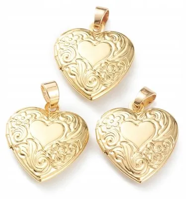 Produktbild von MIXFORM Herz-Box Anhänger 18 Karat Vergoldet Messing 22.5mm