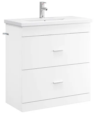 Productafbeelding van vidaXL Badkamerkastset, wit, 81 x 40 x 84,5 cm, houtvezel