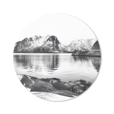 Produktbild von MuchoWow® Mauspad Mousepad Winter - Mehr - Schwarz - Weiß 20x20 cm - Mousepads - Maus Mat - Pad - Mausunterlage - Schreibtischmatte