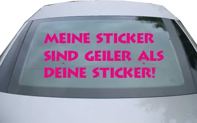 Produktbild von Indigos UG - Aufkleber Heckscheibe & Motorklappe DE2914 - pink - 600x227 mm - Meine Sticker sind geiler - Auto Scheiben Fenster Heckklappe Tuning Racing JDM - Die cut