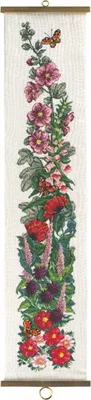 Obrázok produktu pre Balenie výšiviek krížom-krážom "Kvety/motýle", počítaný vzor, 20x92cm, 35-8148