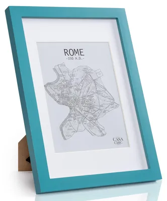 Produktbild von Casa Chic Bilderrahmen aus Holz, Bilderrahmen für Collage, Echtglas Fotorahmen 32,7 x 24 cm Groß, Rahmen Stehende oder für die Wand, Vertikal und Horizontal Gebrauch, Großer Passepartout