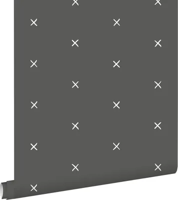 Immagine prodotto di ESTAhome carta da parati motivo grafico nero grigiastro 53 cm x 10.05 m