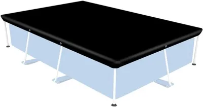 Produktbild von Zilimontt Poolabdeckung – Rechteckiges Abdecktuch – Schützt den Pool – UV-beständig und wasserdicht – 300 x 201 cm – Schwarz
