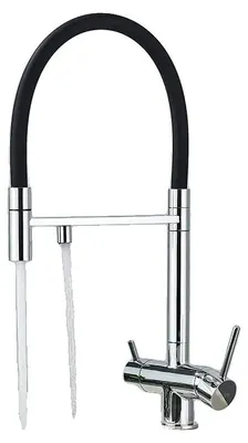 Productafbeelding van Waterfilterkraan, flexibele uitloop, compatibel met warm en koud water, chroom