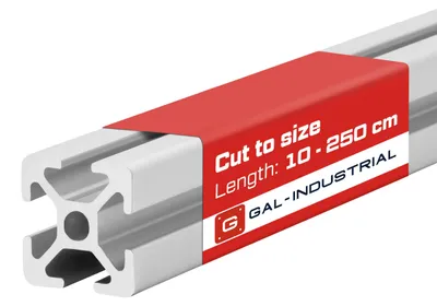 Immagine prodotto di GAL-INDUSTRIAL | Profilo strutturale in alluminio - 20x20mm - 10cm - Taglio su misura